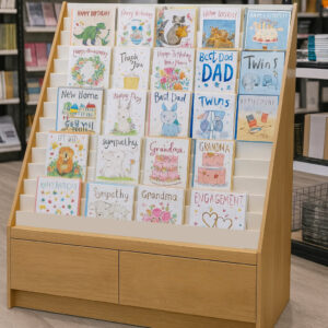 15 Tier Greeting Card Display With Drawers