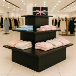 Black 3 Tier Rectangular Island Retail Display