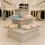Grey 3 Tier Rectangular Island Retail Display