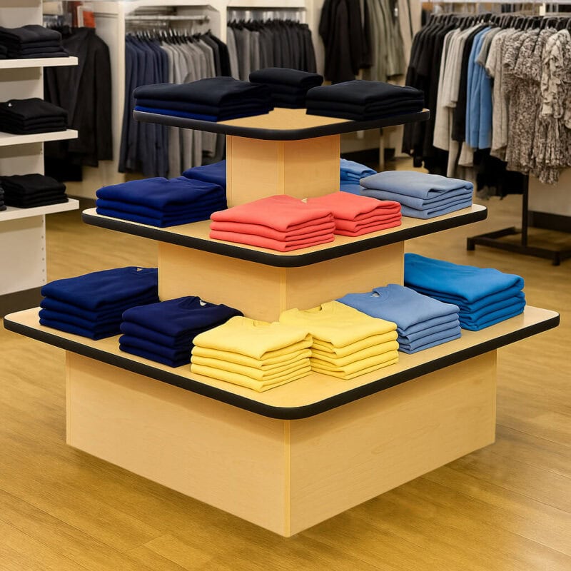 Square 3 Tiered Merchandising Table