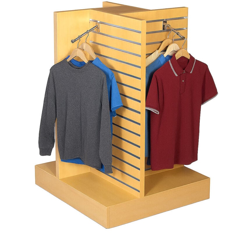 Maple Slatwall Gondola 4 Way Retail Display Flat Pack