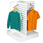 White Slatwall Gondola 4 Way Retail Display Flat Pack