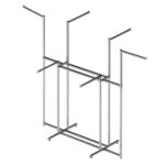 Clothes Rail Display Stand - 6 Straight Arms