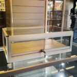 Aluminium Frame Glass Countertop Showcase In Shop