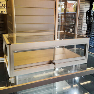 Aluminium Frame Glass Countertop Showcase In Shop