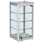 Aluminium Frame Tall Glass Countertop Showcase