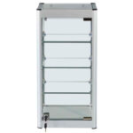 Aluminium Frame Tall Glass Countertop Showcase Front View