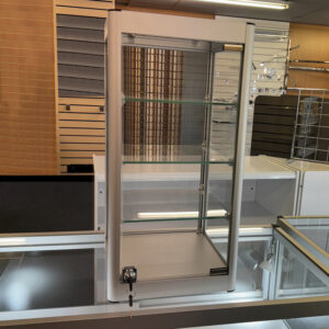 Aluminium Frame Tall Glass Countertop Showcase In Shop