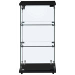 Black aluminium frame glass countertop showcase front