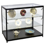 Black Aluminium & Glass Shop Display Counter