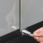 Black Aluminium & Glass Shop Display Counter Lock
