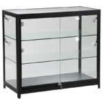 Black Aluminium & Glass Shop Display Counter Rear