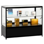 Black Aluminium & Glass Shop Storage Counter