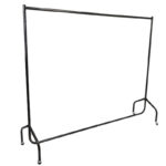 Empty Black Heavy-Duty Clothes Rail (Assorted Sizes)