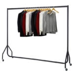 Black Height Extensions For Heavy-Duty Clothes Rail Rails In Place