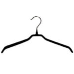 Black Broad Non Slip Clothes Hangers (Box Of 100)