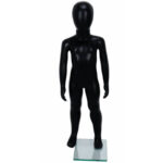 Child Mannequin Unisex Egg Head Matt Black Front