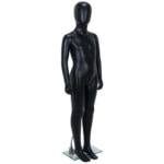 Child Mannequin Unisex Egg Head Matt Black Tall