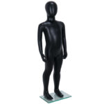Child Mannequin Unisex Egg Head Matt Black Medium