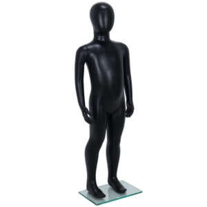 Child Mannequin Unisex Egg Head Matt Black Medium