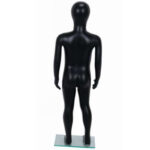 Child Mannequin Unisex Egg Head Matt Black Medium Rear