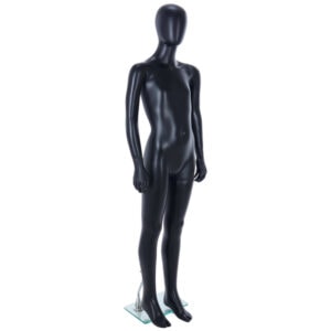 Child Mannequin Unisex Egg Head Matt Black Tallest