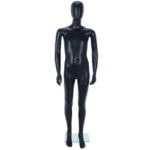 Child Mannequin Unisex Egg Head Matt Black Tallest Front