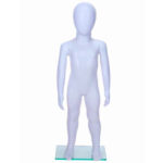 Child Mannequin Unisex Egg Head Matt White Front