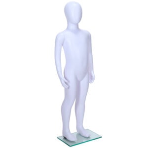 Child Mannequin Unisex Egg Head Matt White Medium