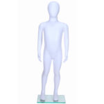 Child Mannequin Unisex Egg Head Matt White Medium Front
