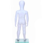 Child Mannequin Unisex Egg Head Matt White Rear