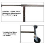 Chrome Collapsible Clothes Rail Details