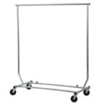 Chrome Collapsible Clothes Rail Empty