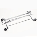 Chrome Collapsible Clothes Rail Folded Flat