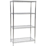 Empty chrome wire shelving set