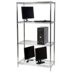 Chrome wire shelving set 1830mm x 915mm