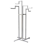 Clothes Rail Display Stand - 4 Stepped Arms Empty