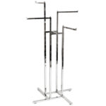 Clothes Rail Display Stand - 4 Straight Arms Empty