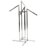Clothes Rail Display Stand - 4 Waterfall Arms Empty