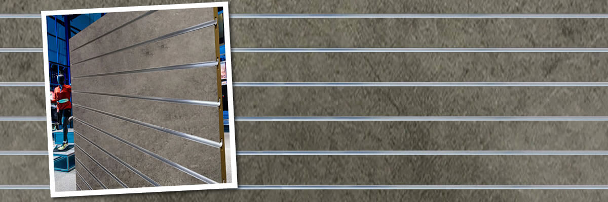 Slatwall with a Concrete Finish