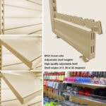 Cream Double Sided Metal Slatwall Gondola Bay Shelves