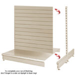 Cream Double Sided Metal Slatwall Gondola Bay Upright