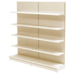 Cream Retail Wall Shelving Joined