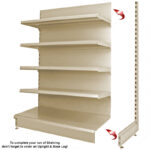Cream Retail Wall Shelving End Leg