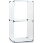 Double Glass Display Cube Stack