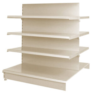 Double Sided Shelving Unit in Cream