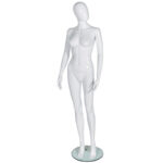 Lady Egg Head Shop Mannequin Gloss White