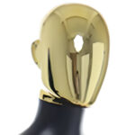 Female Gold Egg Head Mannequin Matt Black Head