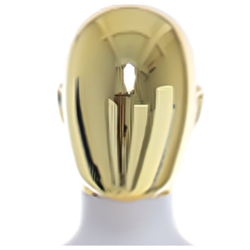 Female Gold Egg Head Mannequin Matt White Head