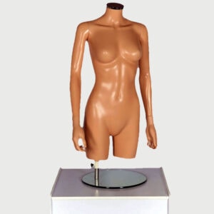 Female Torso Headless Mannequin Flesh Tone With Arms